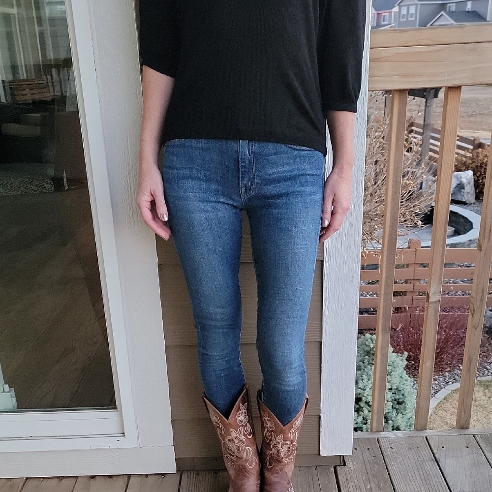 MOTHER Women's Classic Blue Skinny Jeans